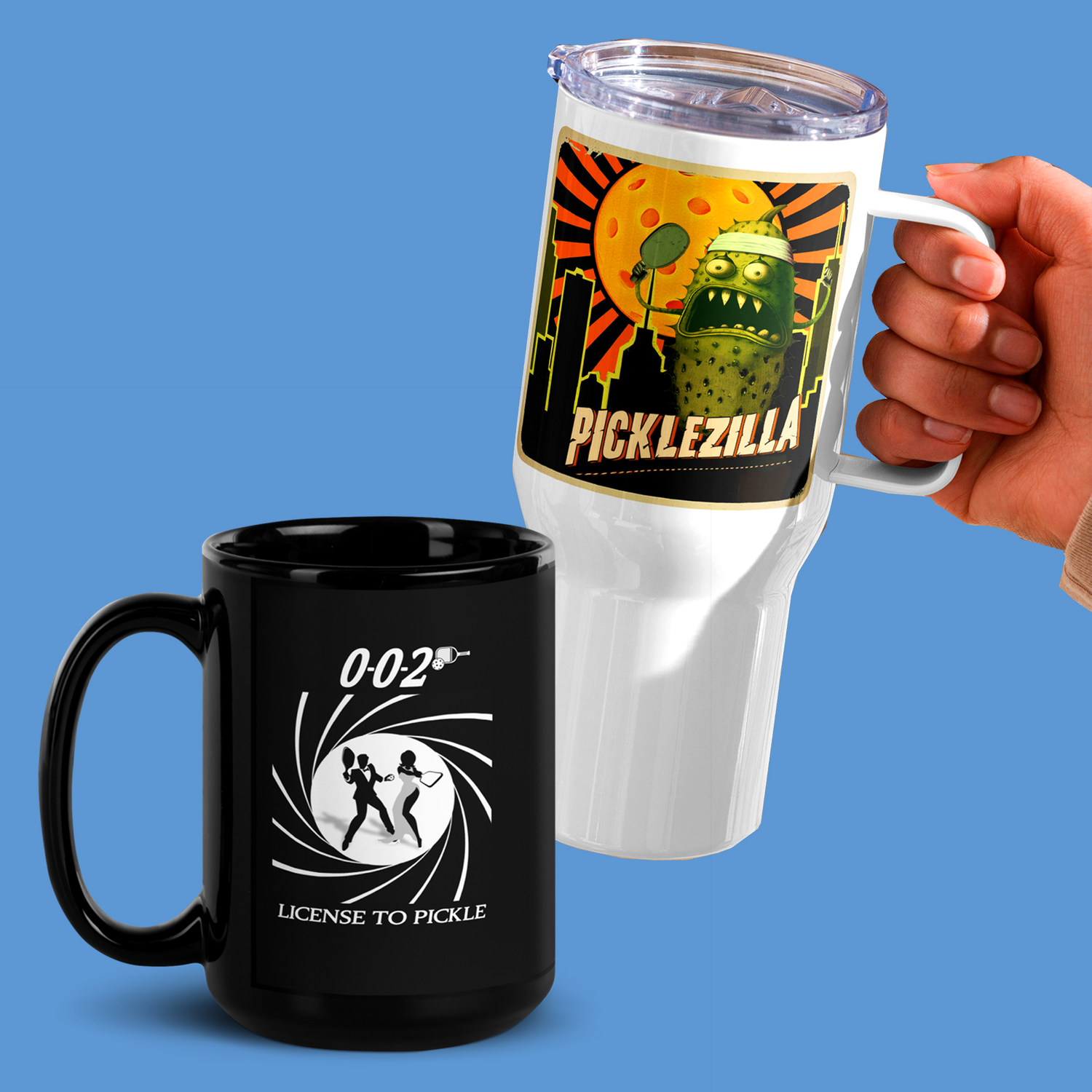002 License to Pickle black pickleball mug