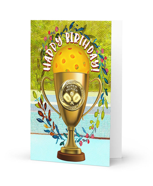 Pickleball Birthday Card Happy Birthday Super Pickler