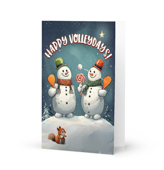 Happy Volleydays Pickleball Greeting Card for Christmas and Hanukkah