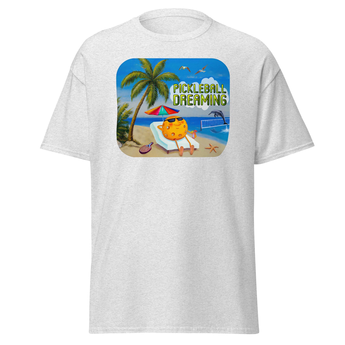 Fun Pickleball Shirt, Pickleball Dreaming, Graphic on Front