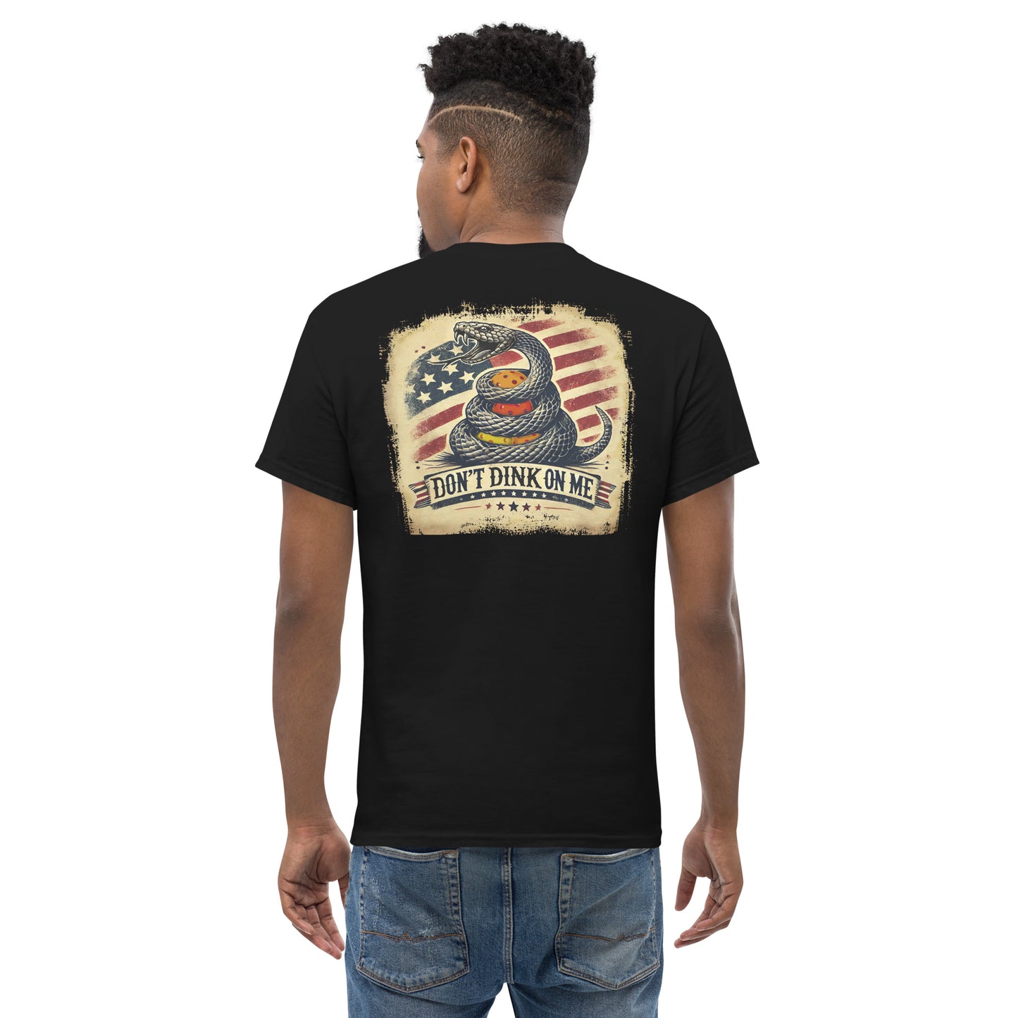 Patriotic Pickleball Shirt, Don't Dink On Me, Graphic on Back