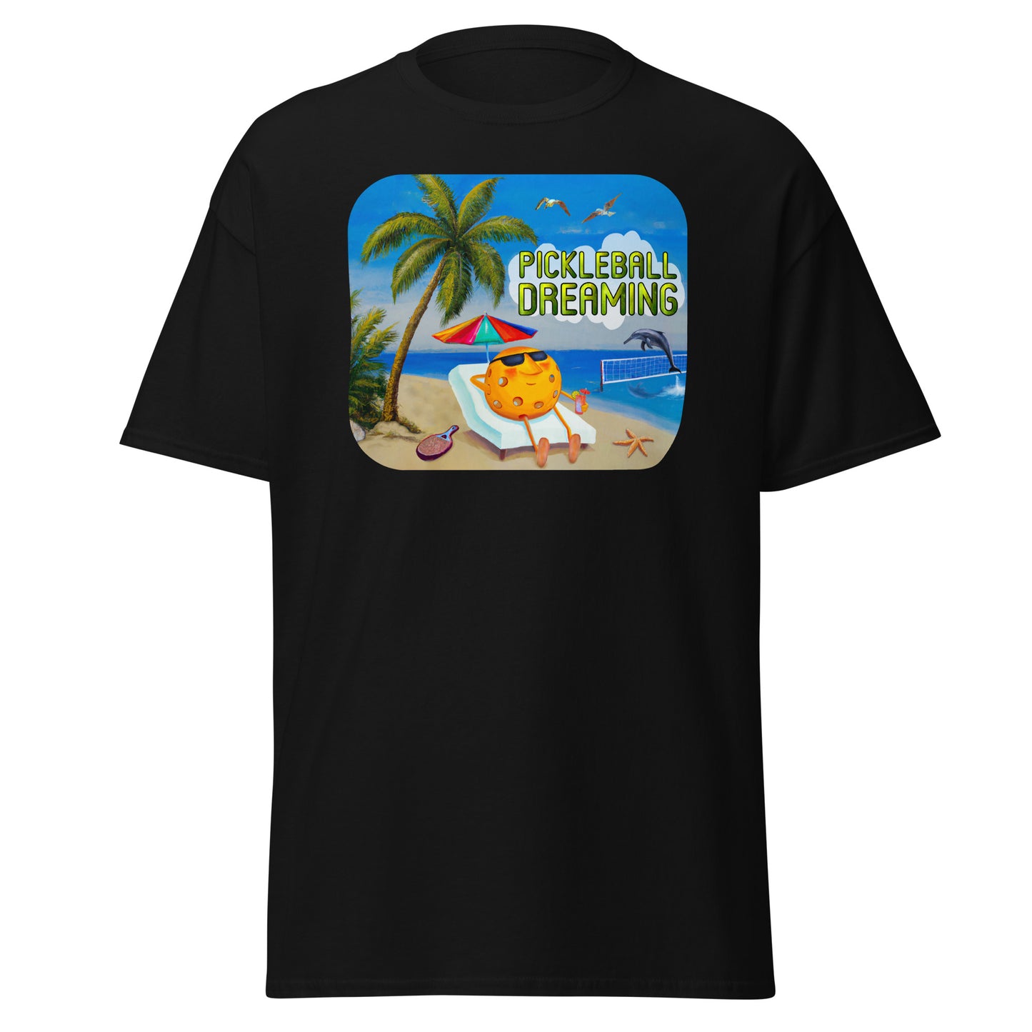 Fun Pickleball Shirt, Pickleball Dreaming, Graphic on Front