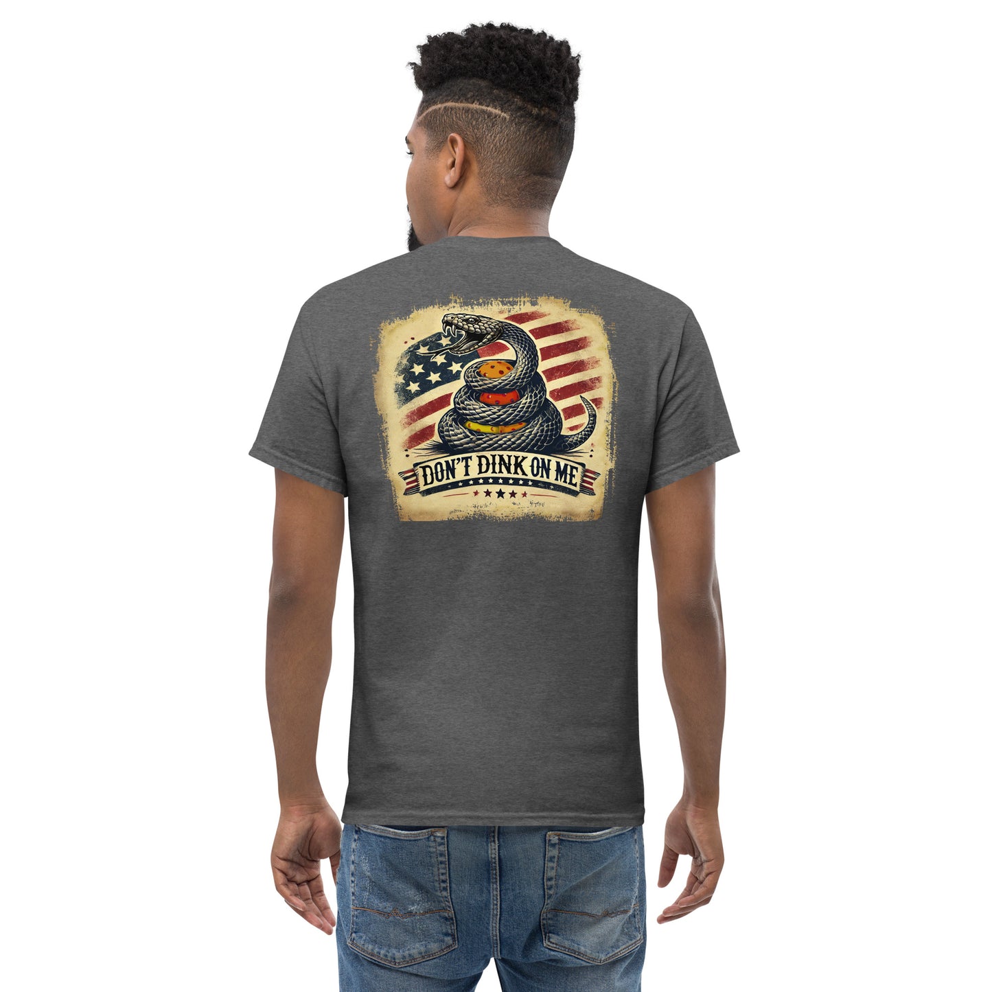 Patriotic Pickleball Shirt, Don't Dink On Me, Graphic on Back