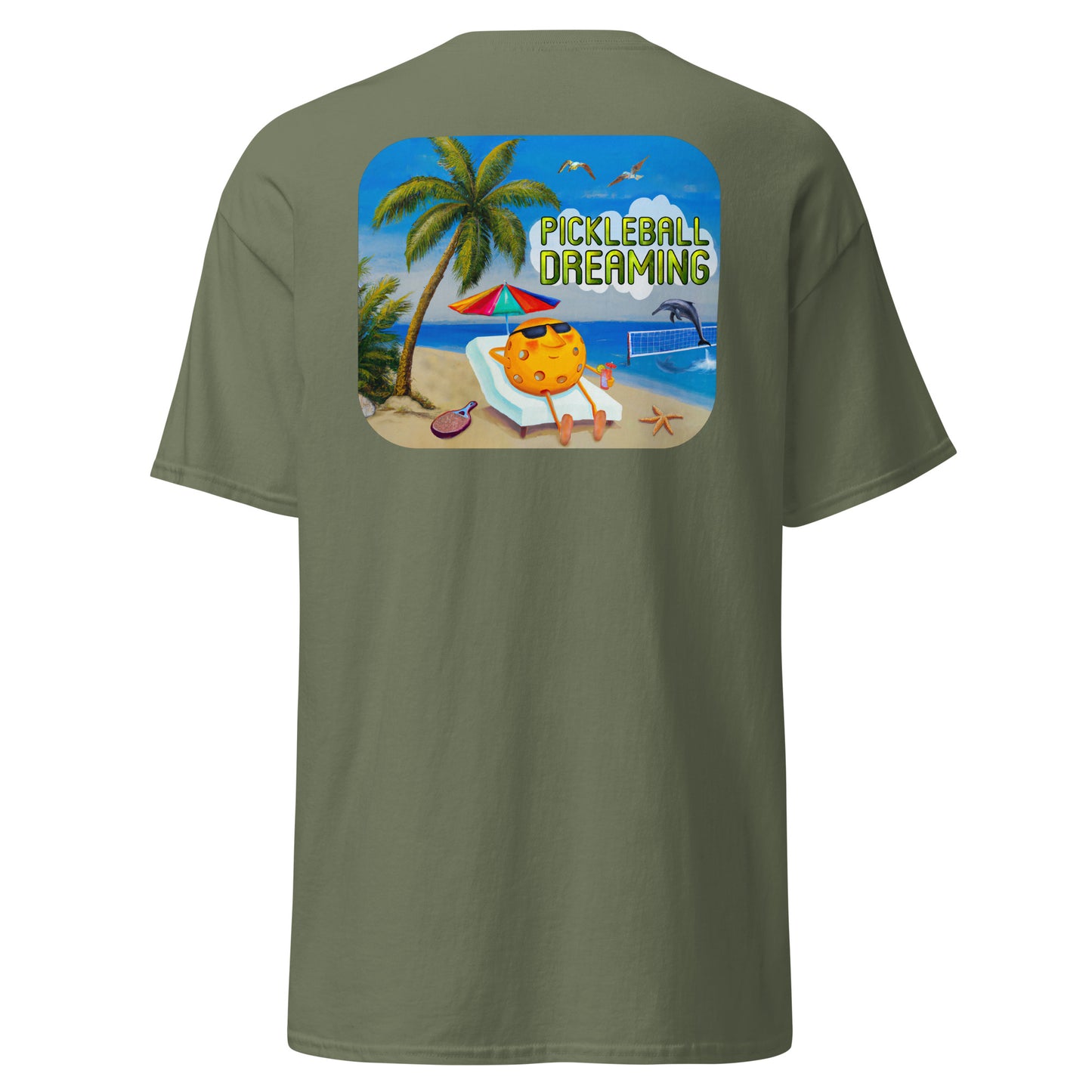 Fun Pickleball Shirt, Pickleball Dreaming, Graphic on Back