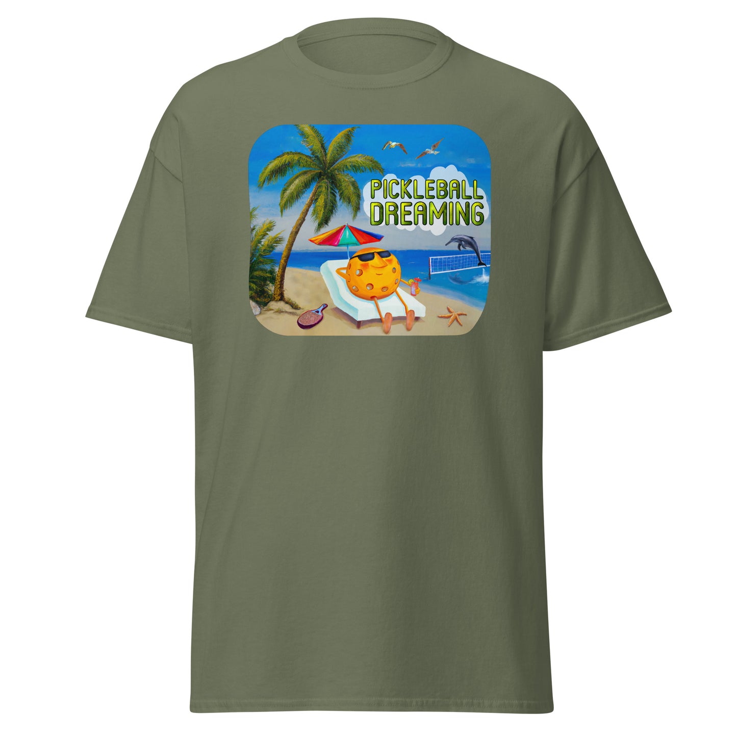 Fun Pickleball Shirt, Pickleball Dreaming, Graphic on Front