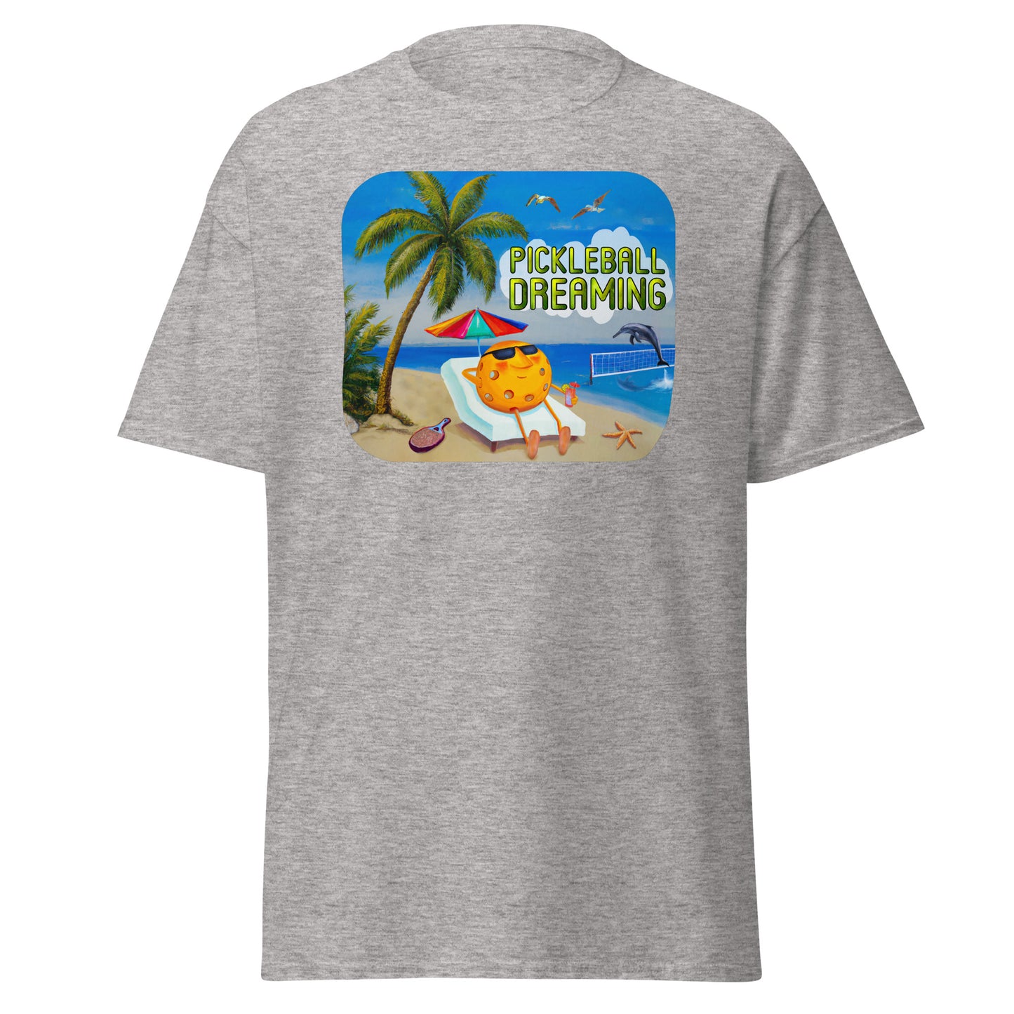 Fun Pickleball Shirt, Pickleball Dreaming, Graphic on Front