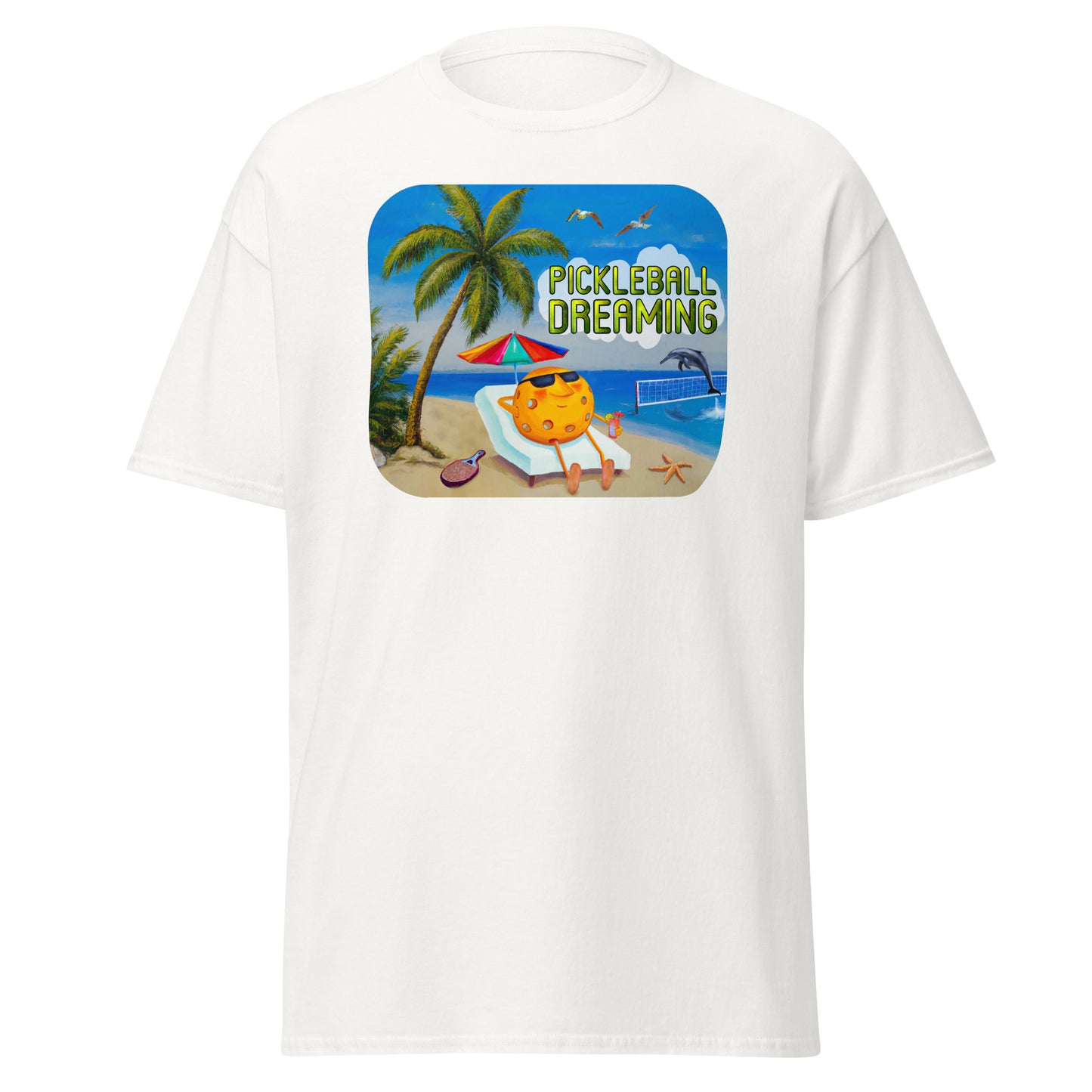 Fun Pickleball Shirt, Pickleball Dreaming, Graphic on Front