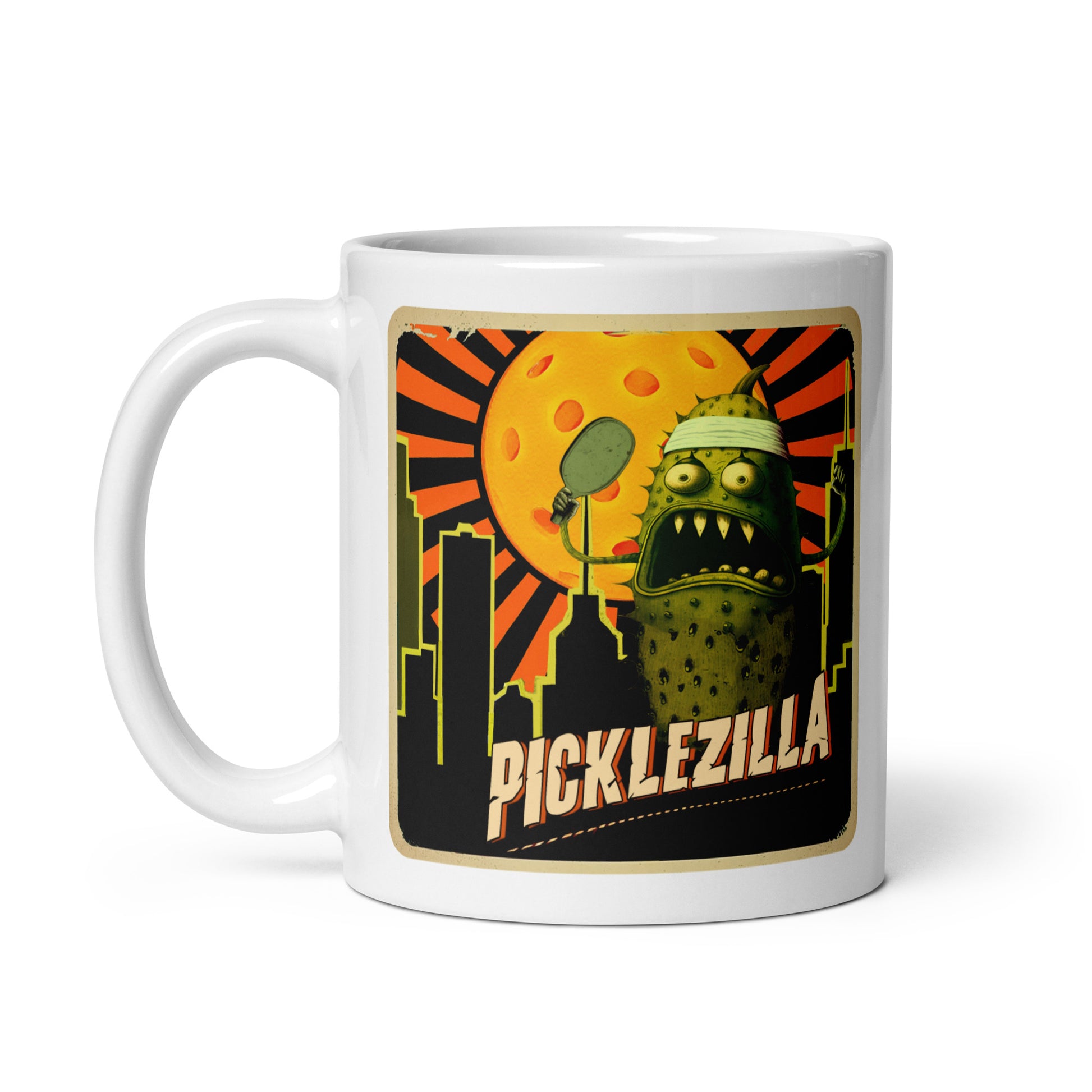 White Pickleball Mug Picklezilla 11 oz